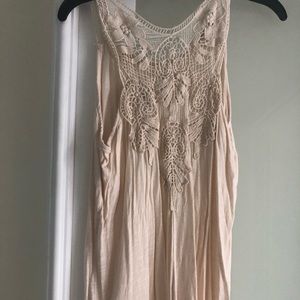 Wrangler Cream Lace Tank Top